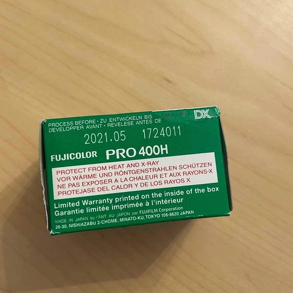 One roll of Fuji 400H 35mm roll of film - discontinued, expired 05/21